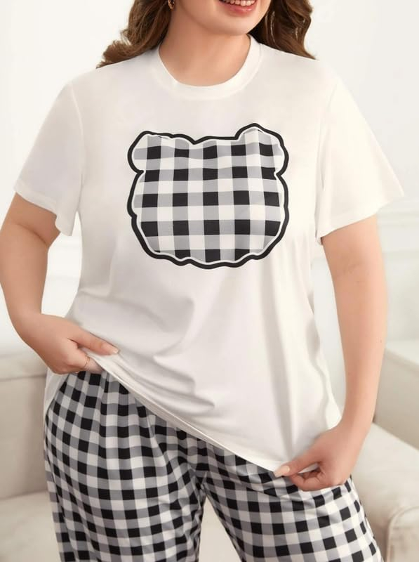 Women Round Neck Printed Nightsuit Set - Image 126