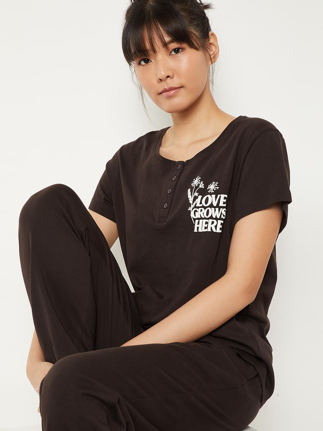 Women Printed Half Sleeve Cotton Pyjama Set - Image 13