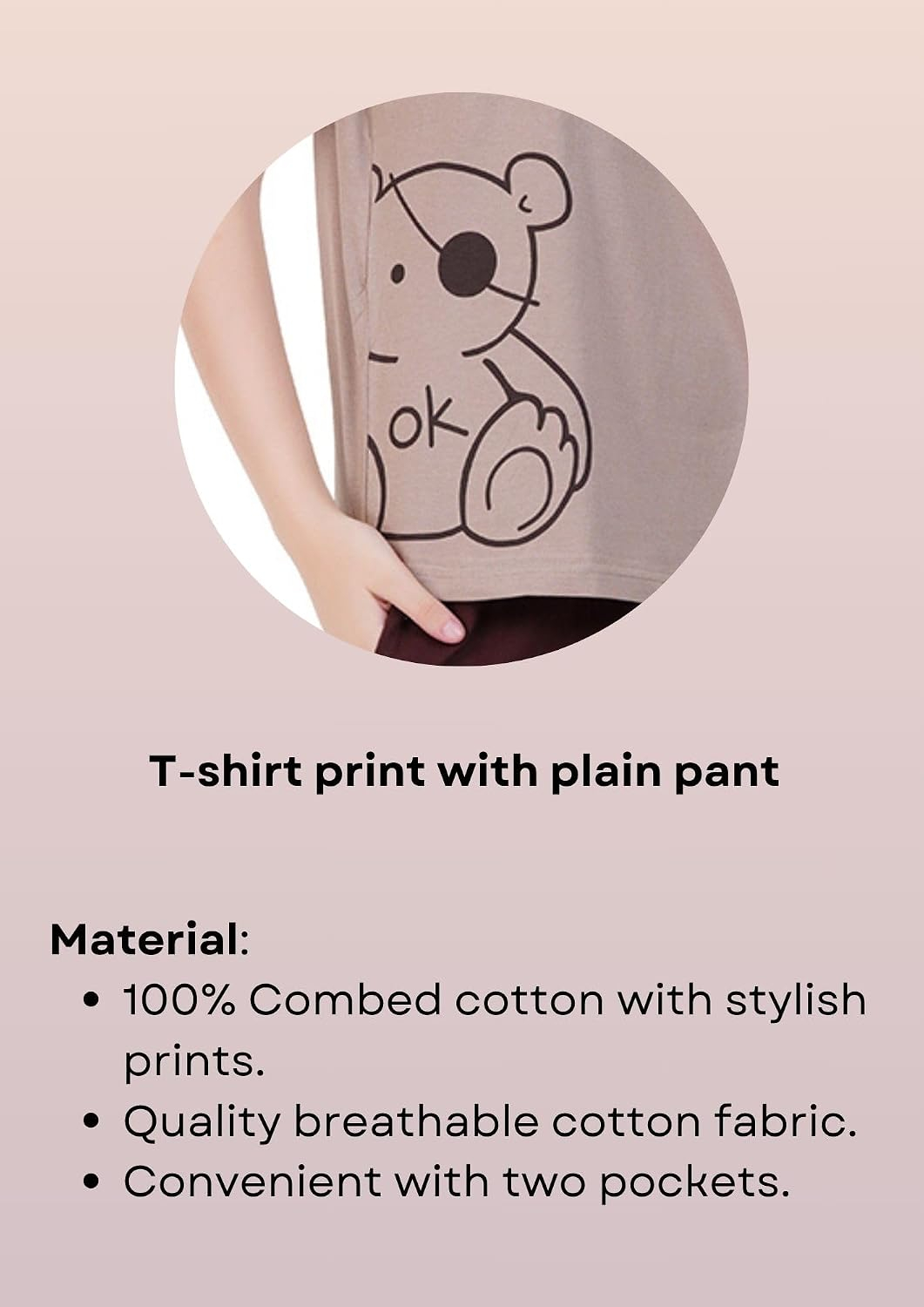 Women Premium Cotton Printed Night Suit Set - Image 3