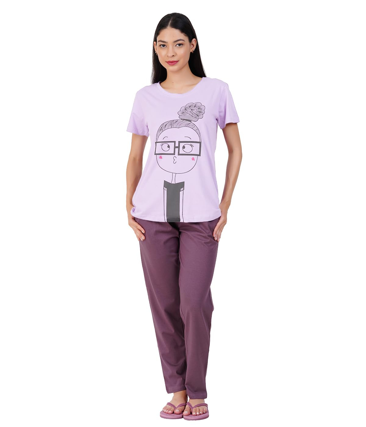 Women Premium Cotton Printed Night Suit Set - Image 9