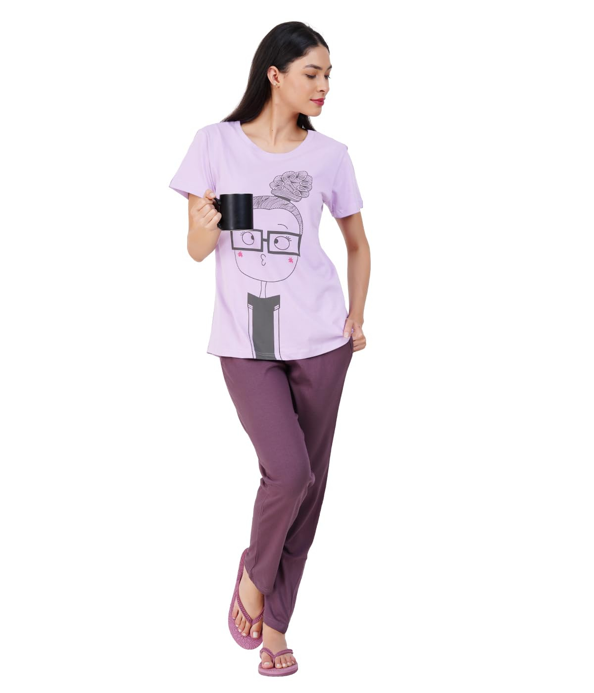 Women Premium Cotton Printed Night Suit Set - Image 11