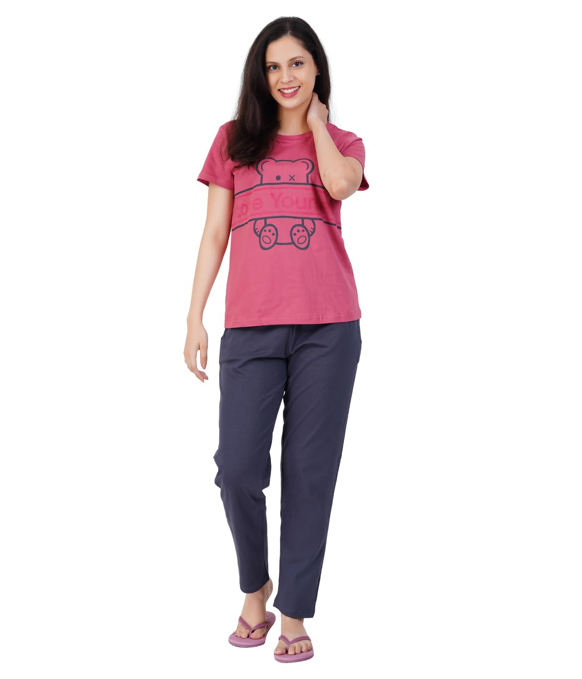Women Premium Cotton Printed Night Suit Set - Image 17