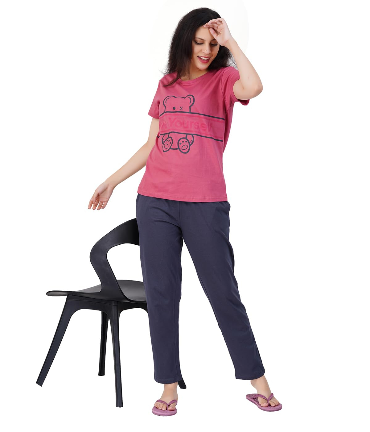Women Premium Cotton Printed Night Suit Set - Image 20