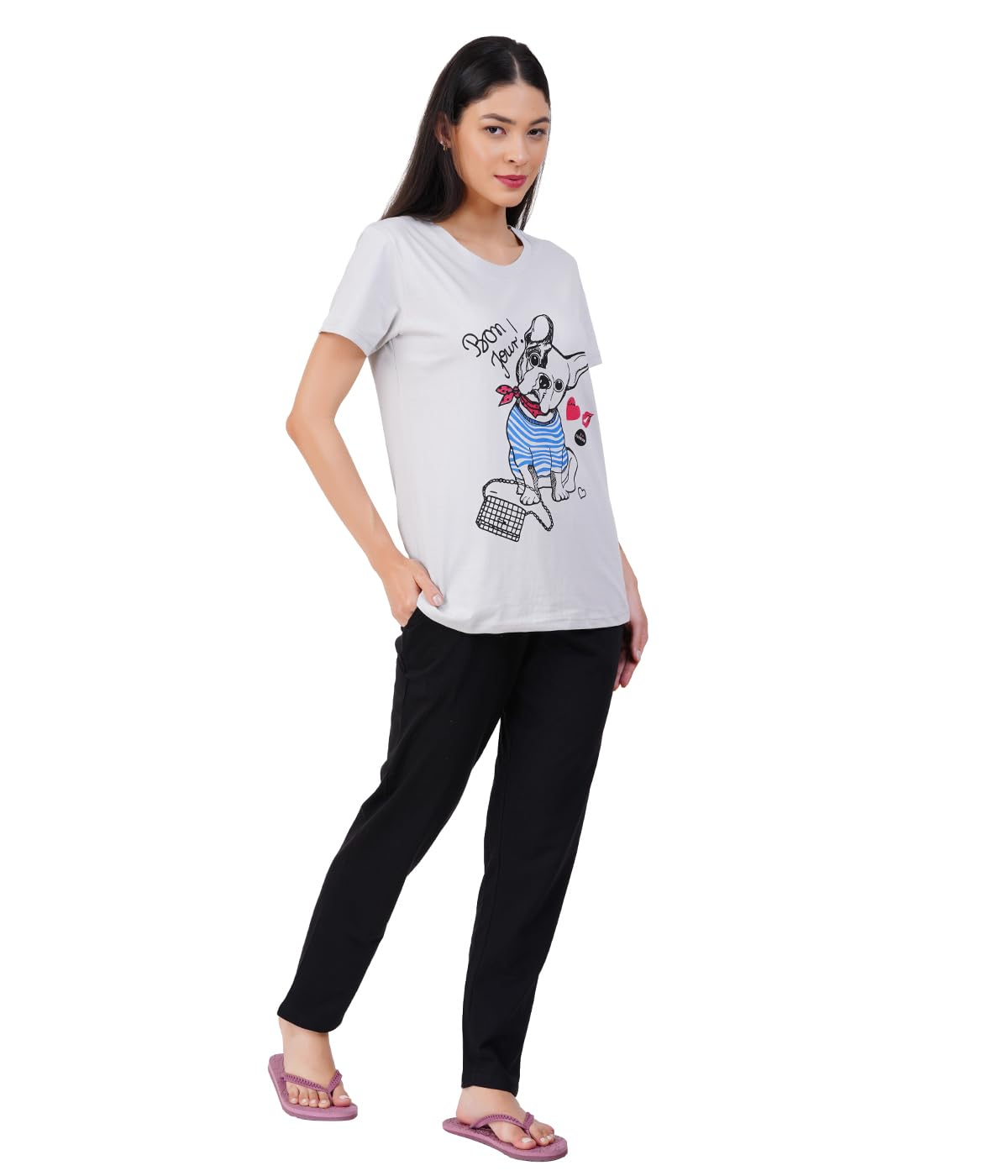 Women Premium Cotton Printed Night Suit Set - Image 25