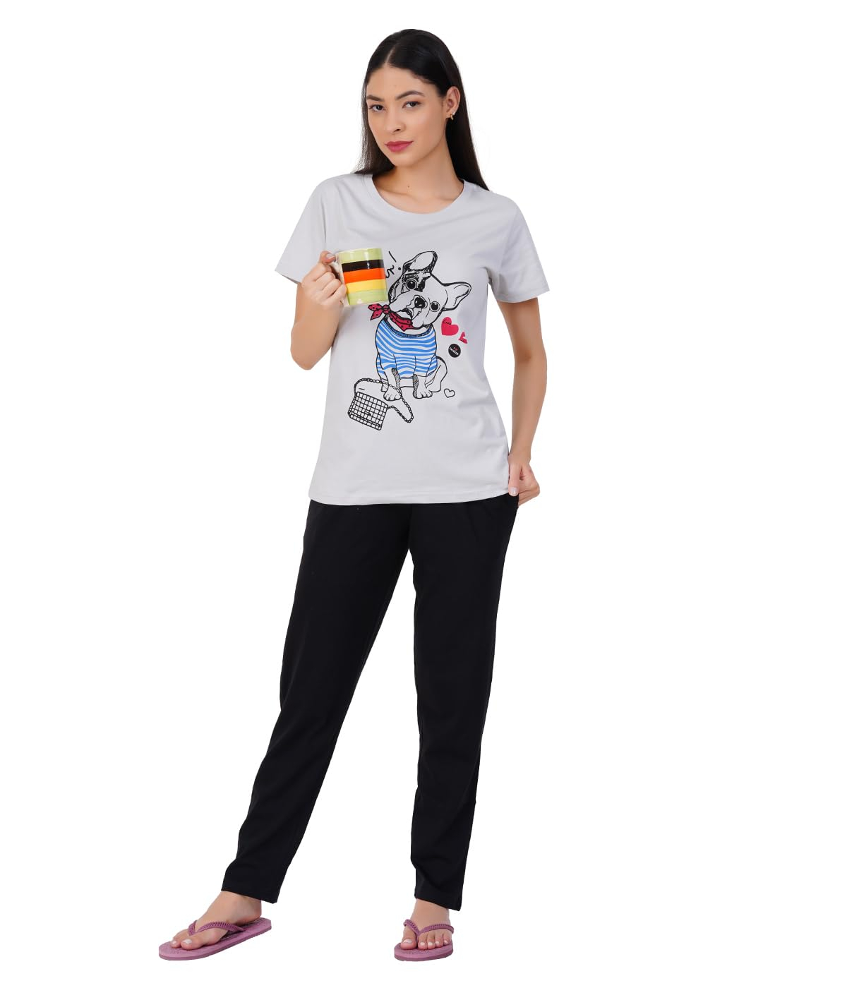 Women Premium Cotton Printed Night Suit Set - Image 29