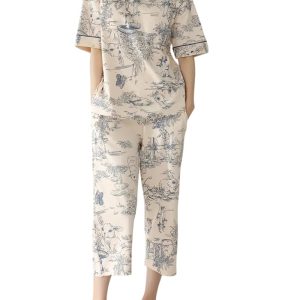 Women Printed Full Sleeve Lounge Night Suit Set