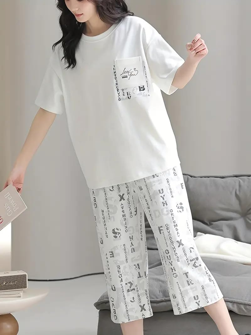 Women Printed Full Sleeve Lounge Night Suit Set - Image 12