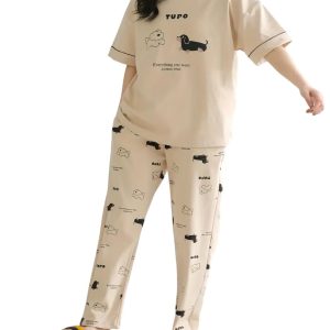 Women Korean Style Full Sleeve Nightsuit Set