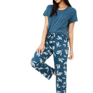 Women Plus Size Printed PJ Set