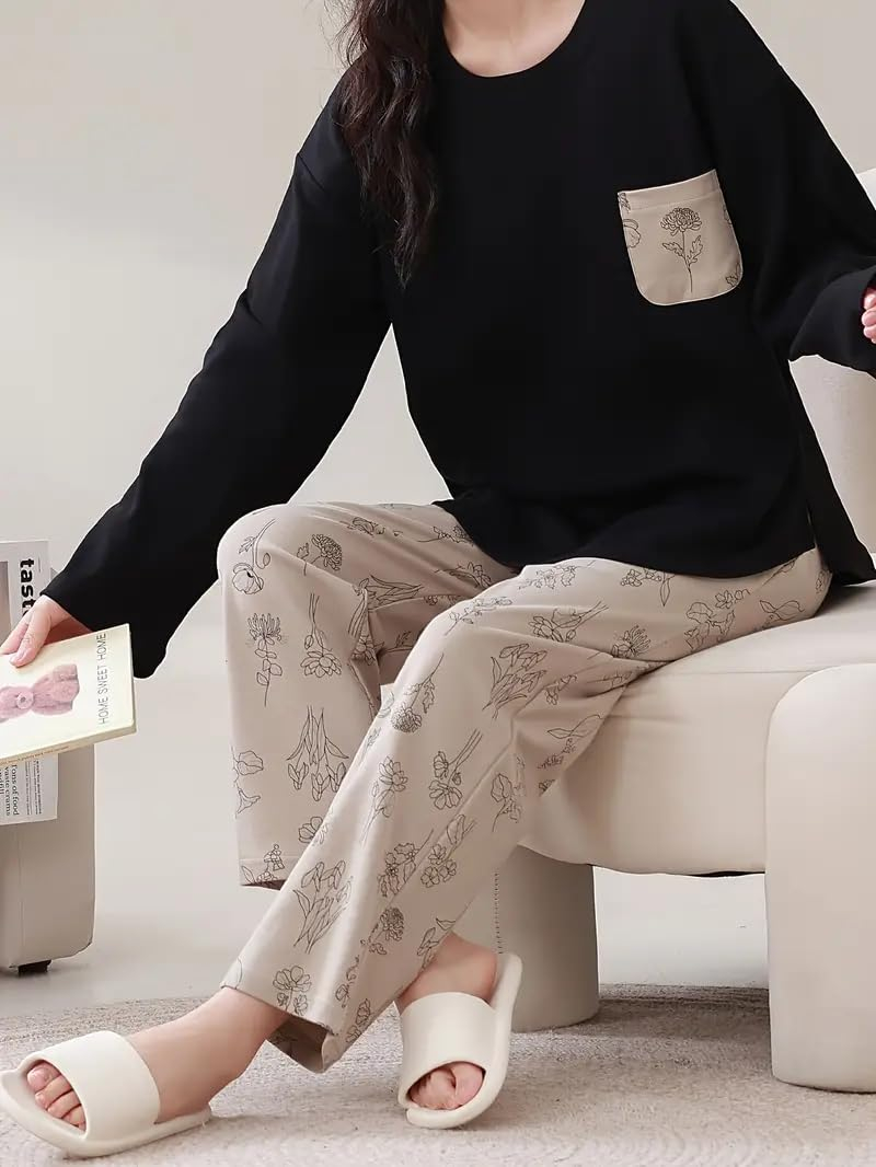 Women Full Sleeve Printed Pyjama Night Suit Set - Image 5