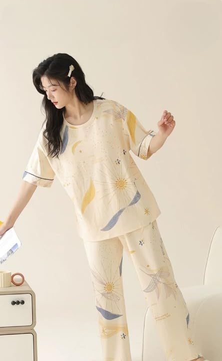 Women Full Sleeve Printed Pyjama Night Suit Set - Image 9