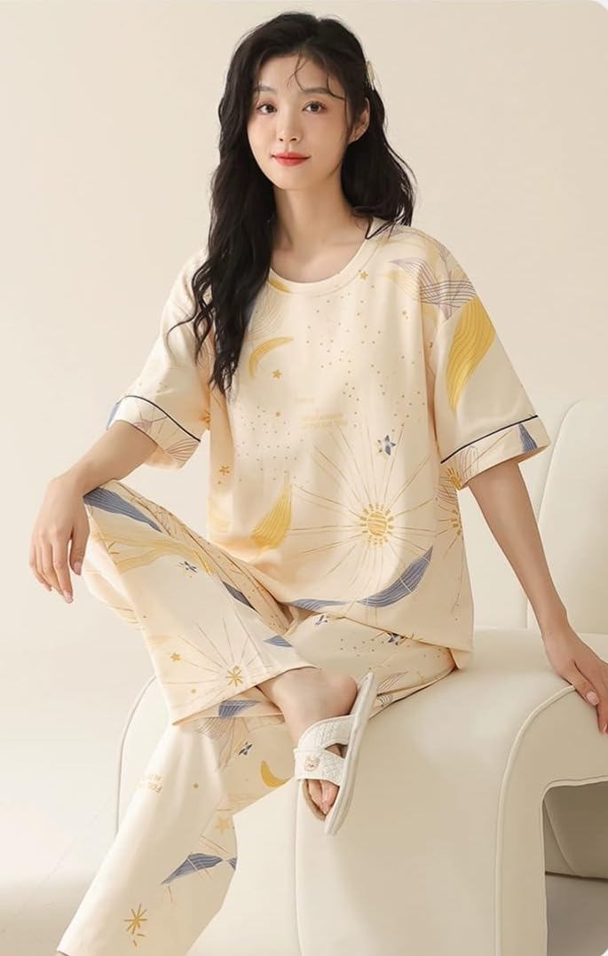 Women Full Sleeve Printed Pyjama Night Suit Set - Image 10