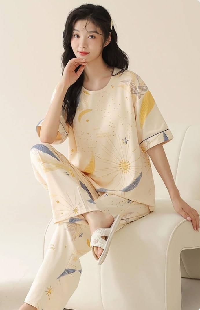 Women Full Sleeve Printed Pyjama Night Suit Set - Image 11