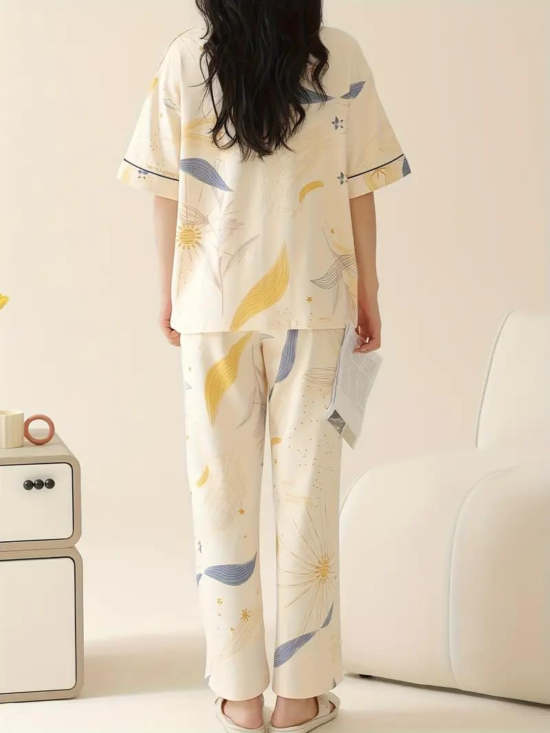 Women Full Sleeve Printed Pyjama Night Suit Set - Image 13
