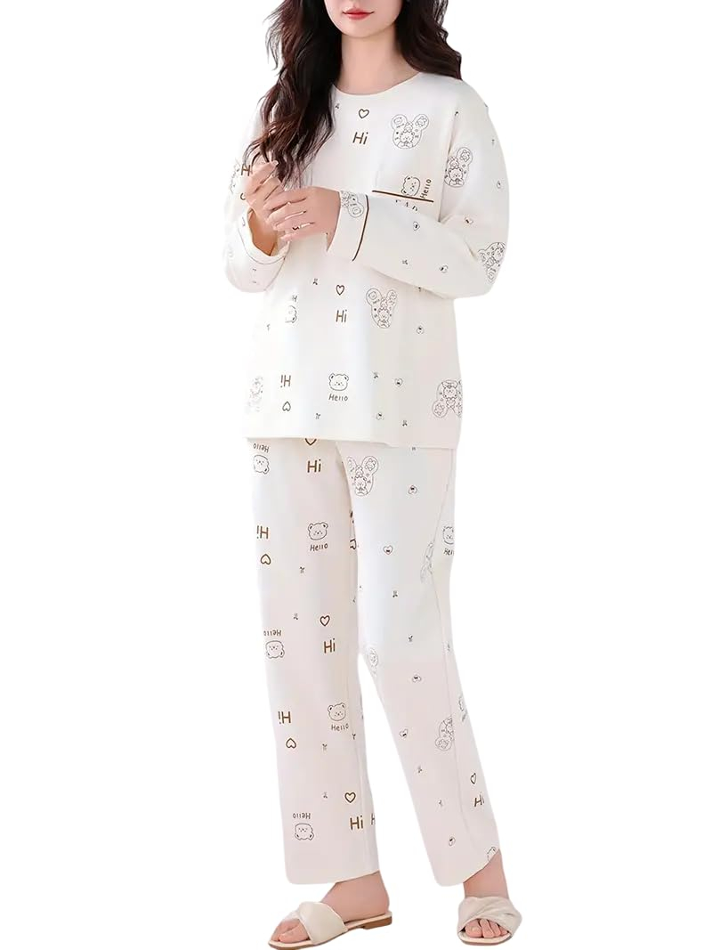 Women Full Sleeve Printed Pyjama Night Suit Set - Image 29