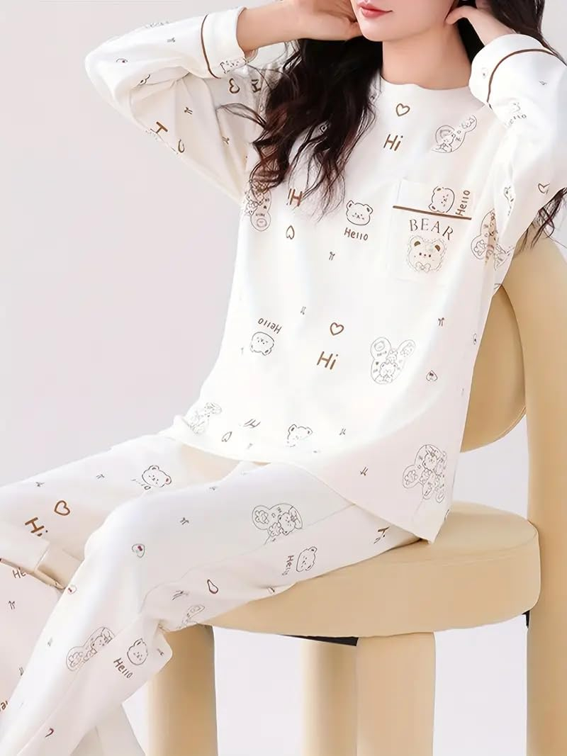 Women Full Sleeve Printed Pyjama Night Suit Set - Image 32