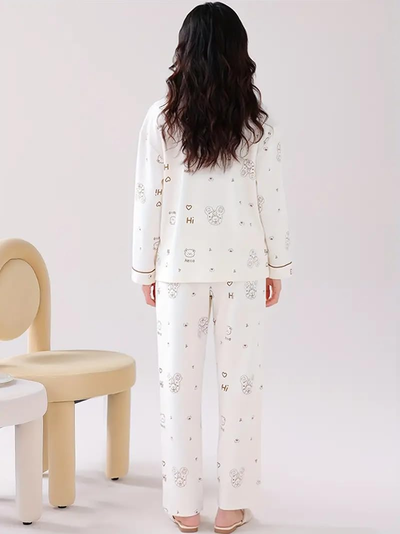 Women Full Sleeve Printed Pyjama Night Suit Set - Image 33
