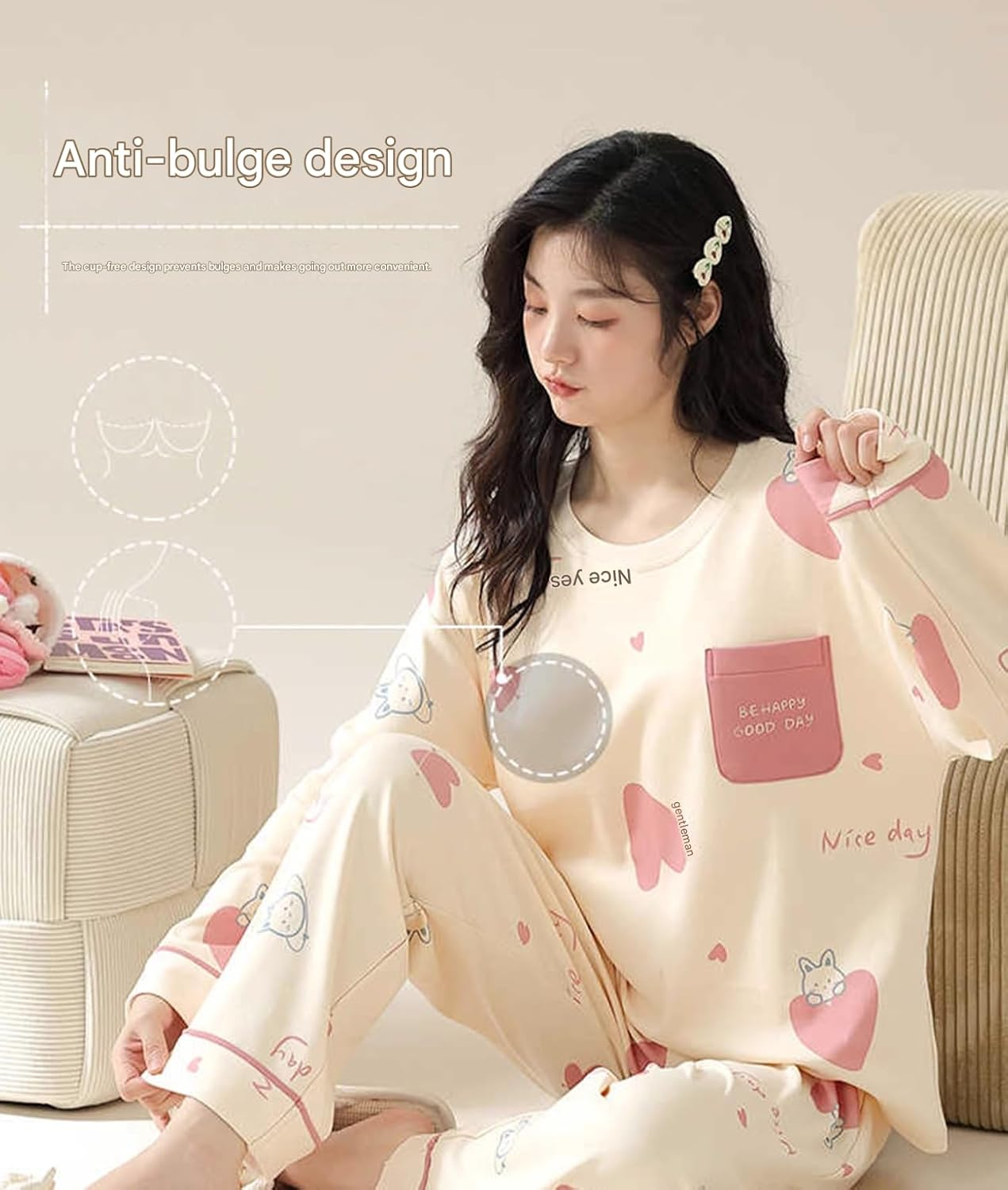 Women Full Sleeve Printed Pyjama Night Suit Set - Image 39