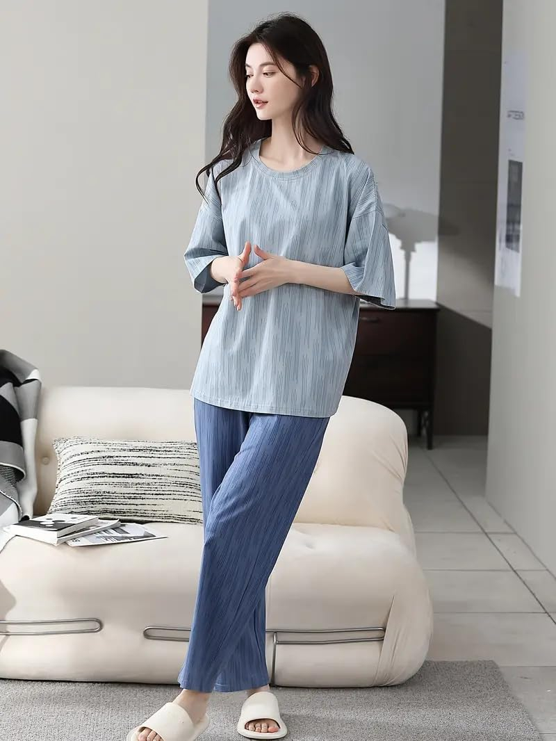 Women Full Sleeve Printed Pyjama Night Suit Set - Image 42