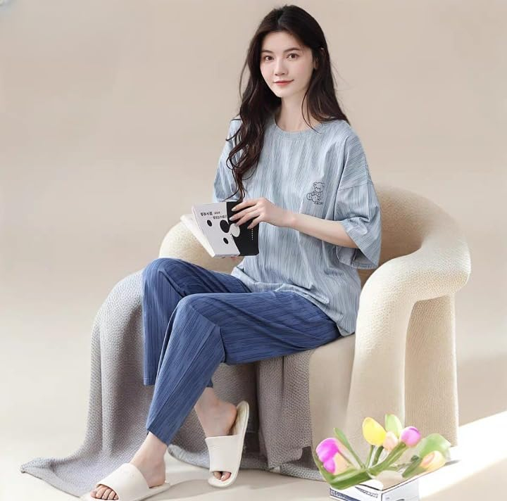 Women Full Sleeve Printed Pyjama Night Suit Set - Image 44