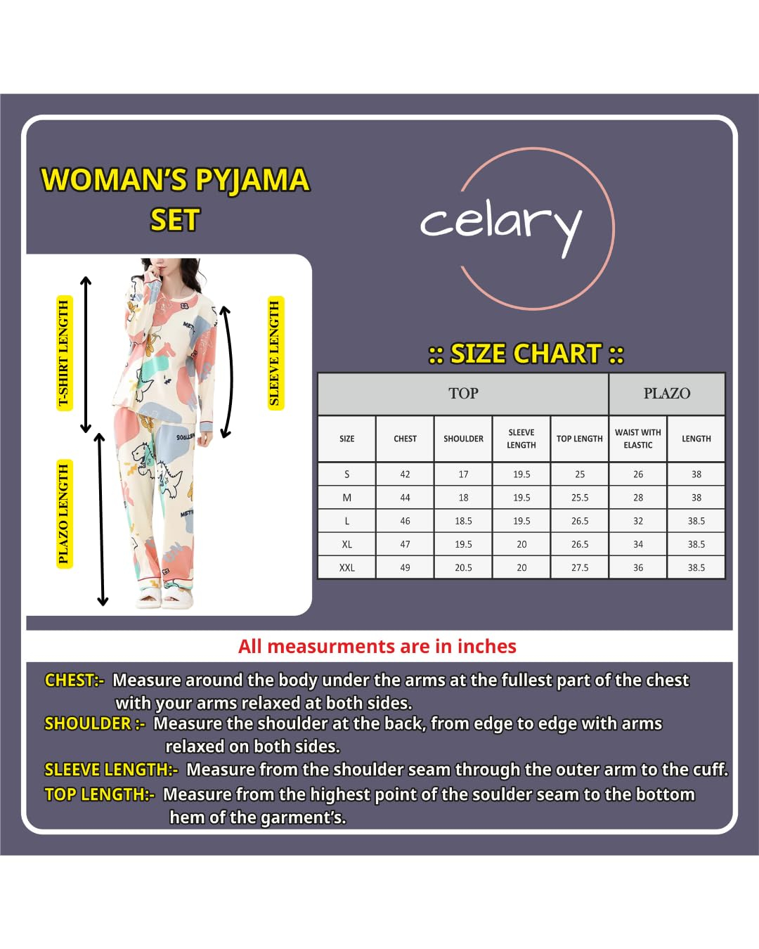 Women Full Sleeve Printed Pyjama Night Suit Set - Image 54