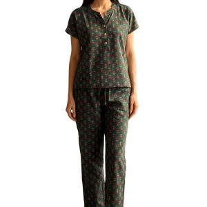 Women Pure Cotton Printed Pajama Set