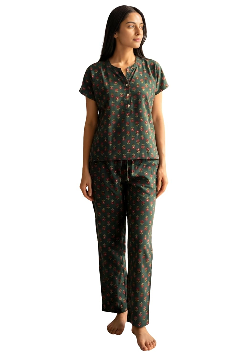 Women Pure Cotton Printed Pajama Set