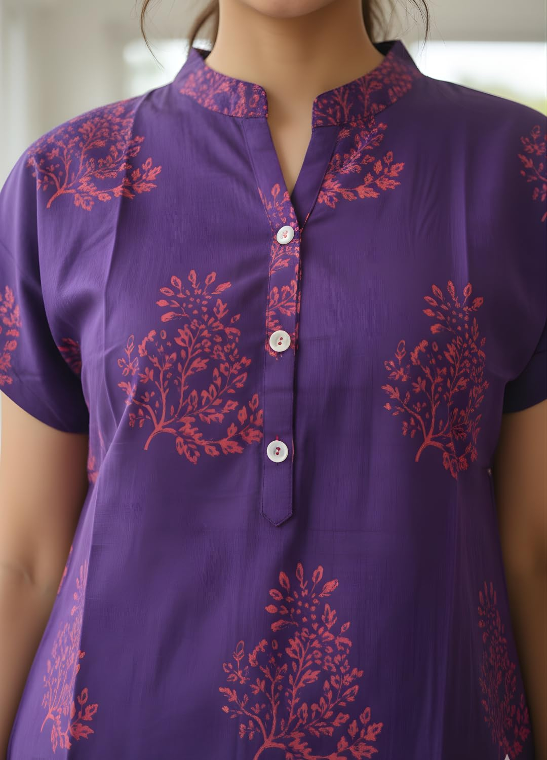 Women Pure Cotton Printed Pajama Set - Image 40