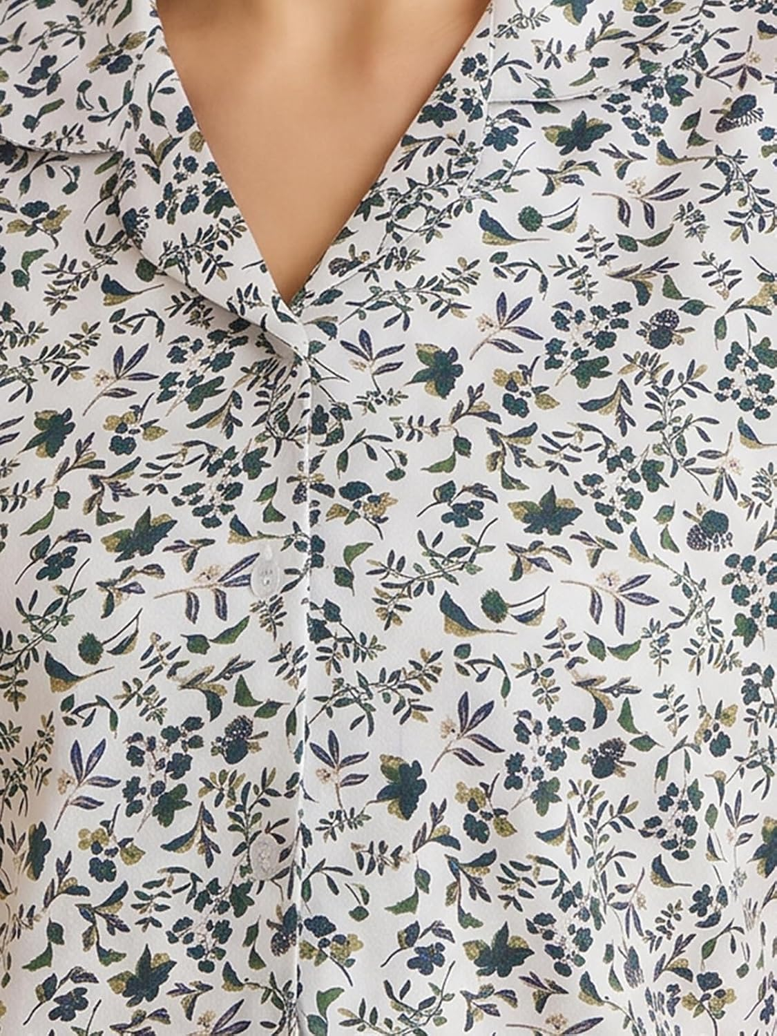 Women Cotton Button Down Pyjama Night Suit Set - Image 33