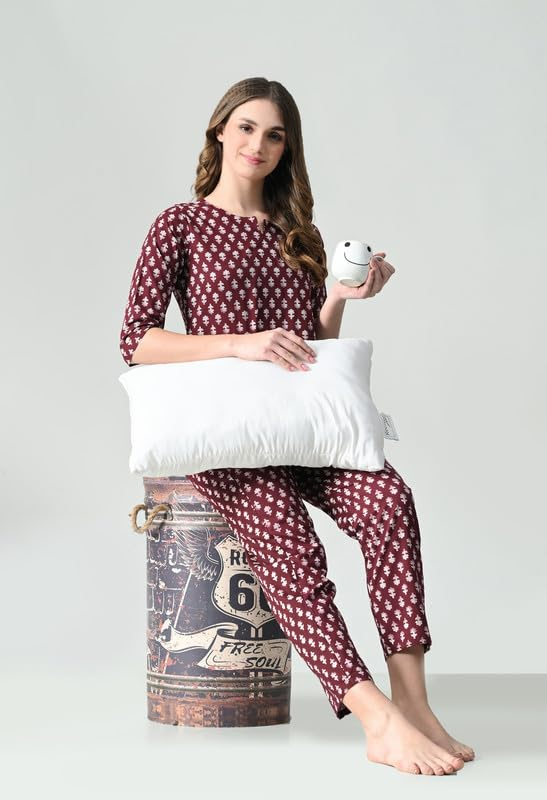 Women Printed Night Suit Set - Image 7