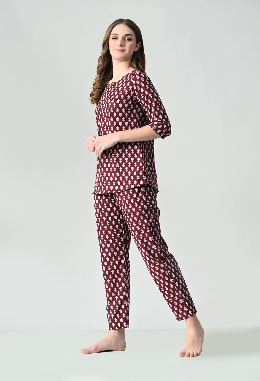 Women Printed Night Suit Set - Image 8
