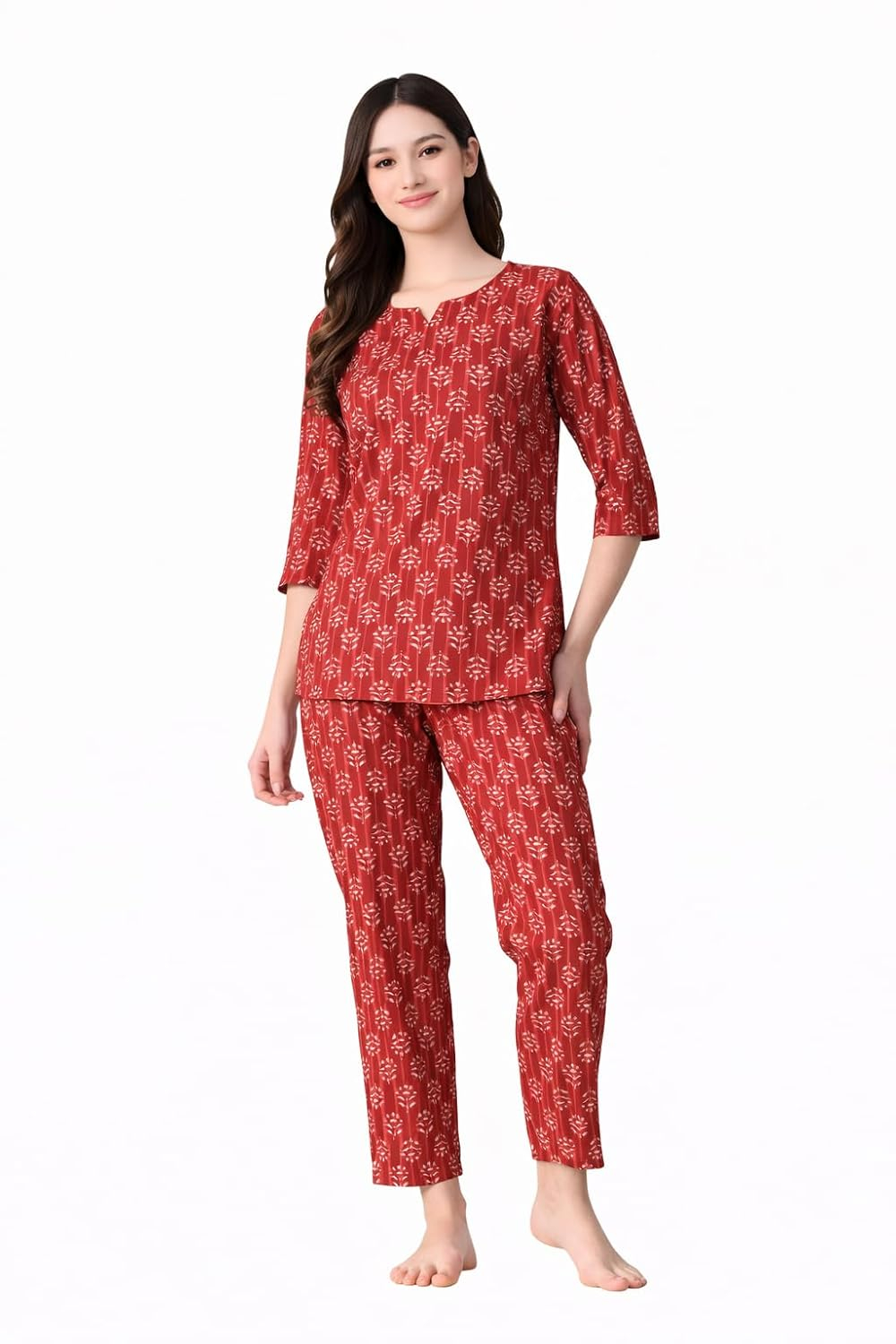Women Printed Night Suit Set - Image 11