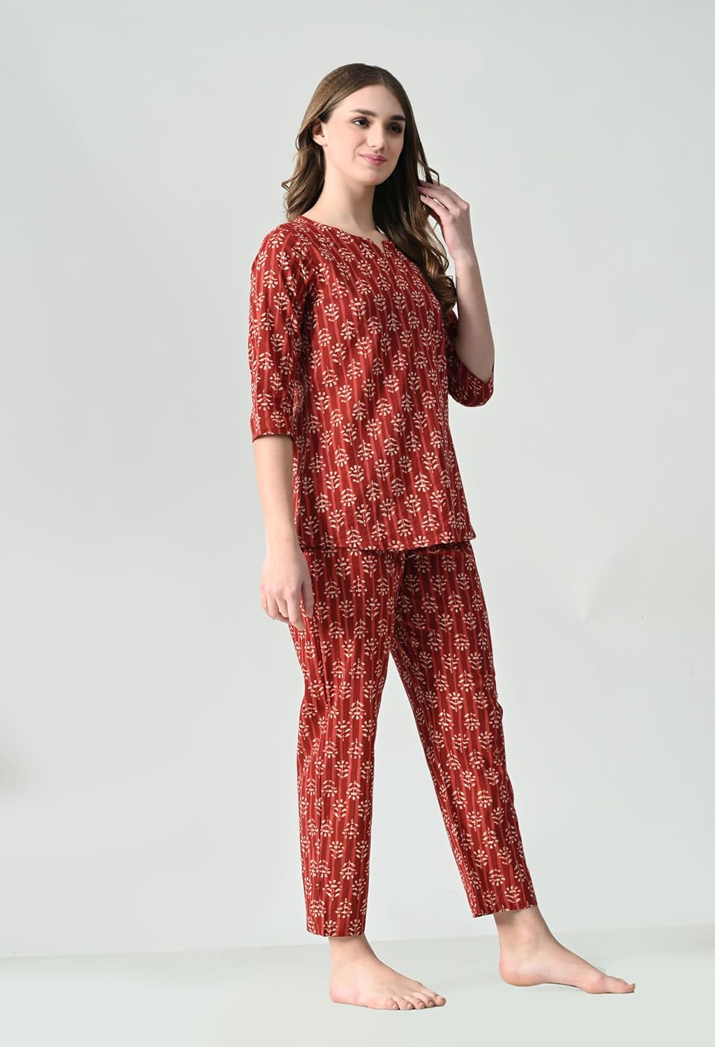 Women Printed Night Suit Set - Image 13