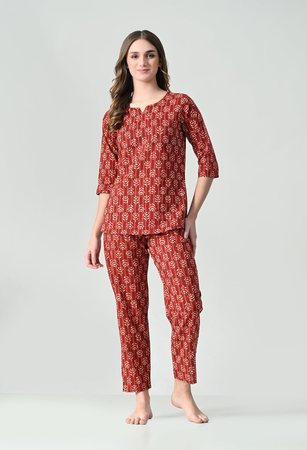 Women Printed Night Suit Set - Image 15