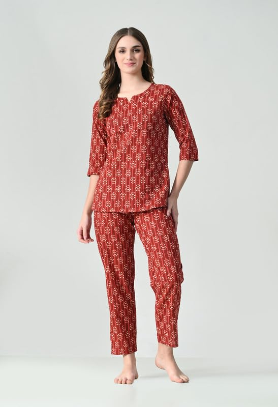Women Printed Night Suit Set - Image 16