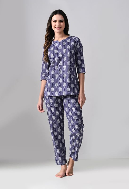 Women Printed Night Suit Set - Image 23