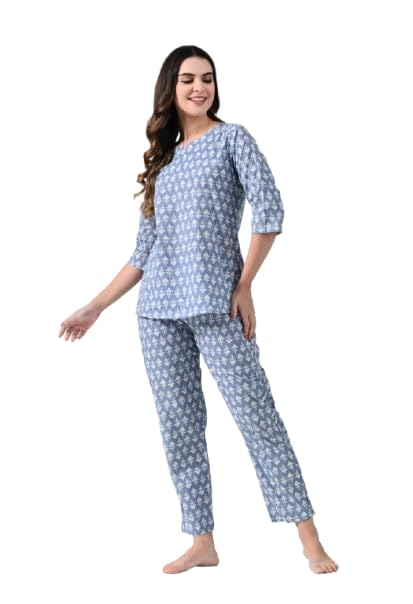 Women Printed Night Suit Set - Image 34
