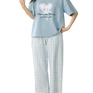 Women Full Sleeve Korean Style Pyjama Set